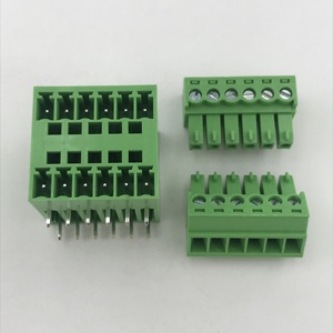 Doble filas bloque terminal para PCB, bloque 3,81mm dos capas de ángulo recto pin macho y hembra XK15EDGRH-3.81 2EDGK-3.81 - Product Image 6