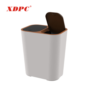 Cubo de basura de doble compartimento de plástico para el hogar - Product Image 1