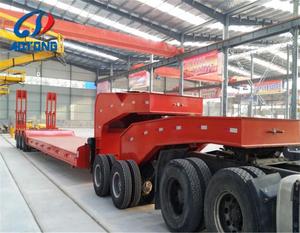 JUYUAN 重型实用三轴梯级拖车/低装载机拖车/下降甲板卡车拖车
