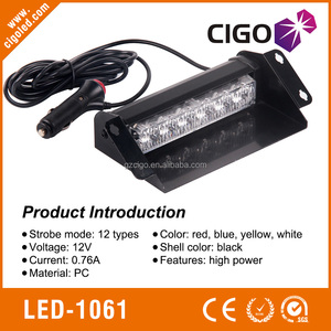 LED-1061 กระบังหน้ากระพริบไฟฉุกเฉินสีเหลืองอําพัน 12V 6W ขนาดต่างๆนําแสงแฟลชกระจกหน้ารถ - Product Image 5