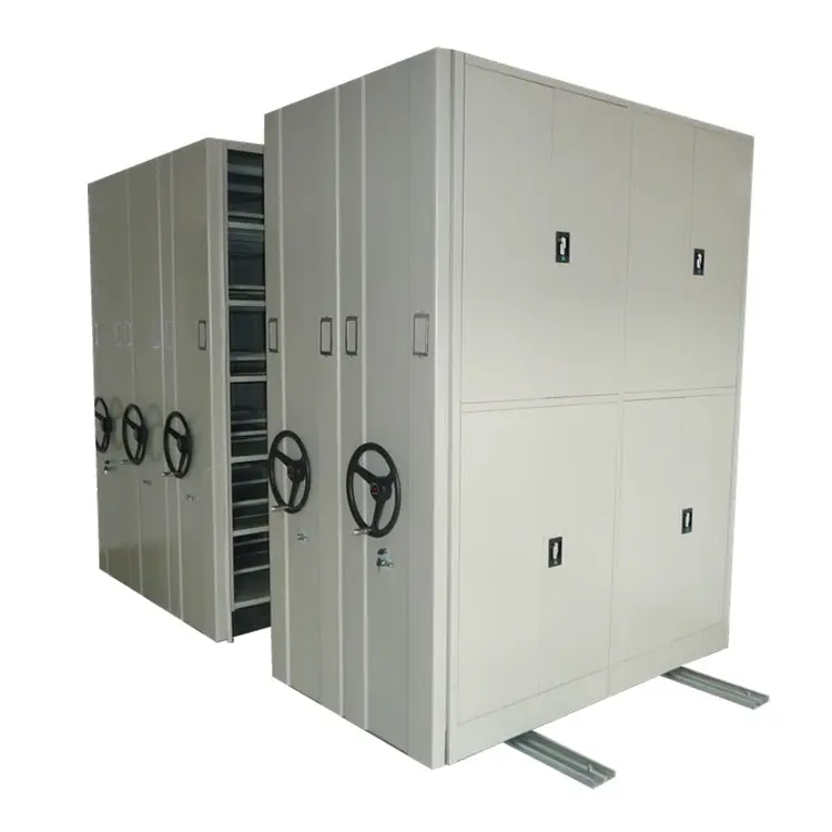High Density Retractable Mobile Shelving Pull Out Storage System archive filing cabinets