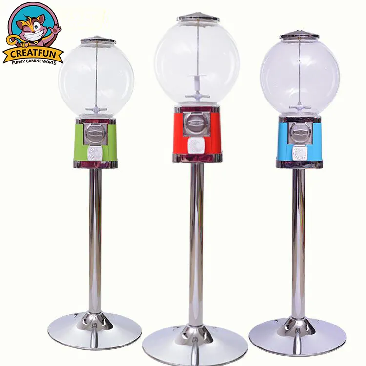 มินิเหรียญดำเนินการอัตโนมัติ gashapon Candy SPIRAL gumball vending Machine