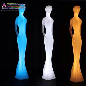 אירוע השכרה לשכור צעיר נקבה Mannequin דגמים עם Led נשים PE לעמוד בתוספת גודל נטענת ליתיום סוללה