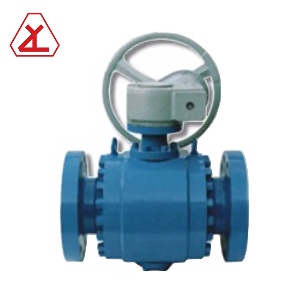 Stainless and carbon steel trunnion ansi 900 10 inch ball valve