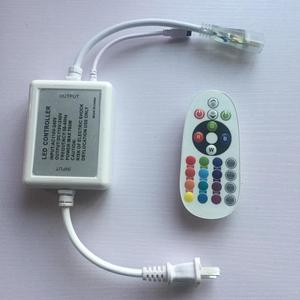 AC 110V 220V RGB LED контроллер 24-кнопочный ИК RF RGB пульт дистанционного управления для высокого напряжения светодиодные полосы света с неоновым светом - Product Image 2