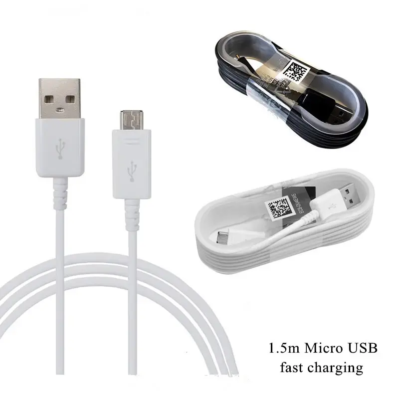 1,5 m Cable Micro USB Original para Samsung Galaxy Note4 Note2 teléfono Android de datos USB de Cable de carga rápida de