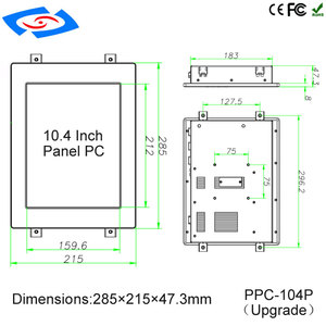10.4&quot; All in One Pc <strong>Computer</strong> 64Gb 128GB SSD 2xLAN 3xUSB 4xCOM Win7/<strong>Linux</strong> <strong>System</strong> Touch Screen Industrial Panel PC - Product Image 4