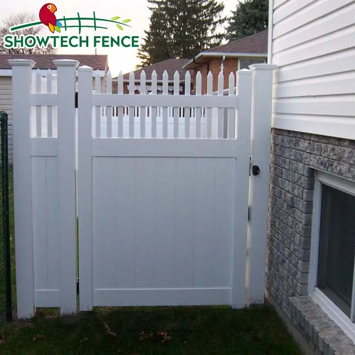 Amerikaanse stijl pvc privacy hek tuin met piketten