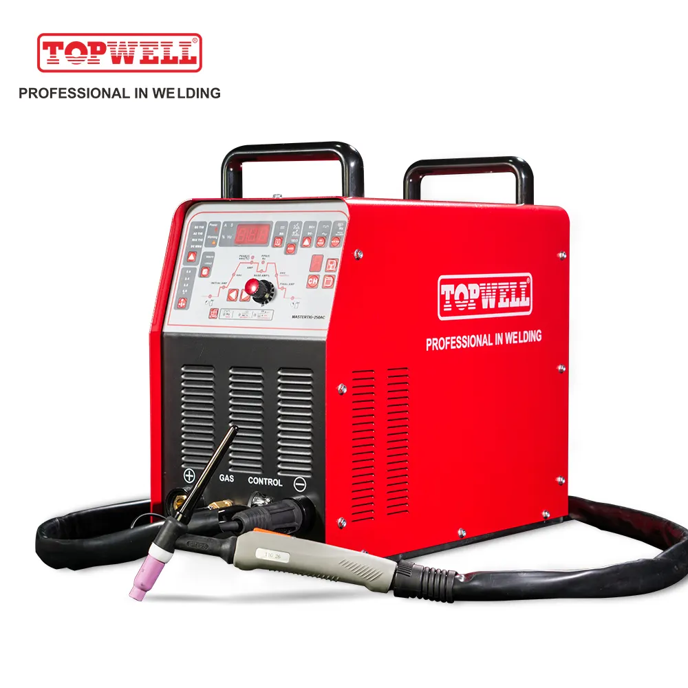 Pulse 250a ac dc mix tig saldatore TOPWELL MASTERTIG 250AC riparazione nave in alluminio