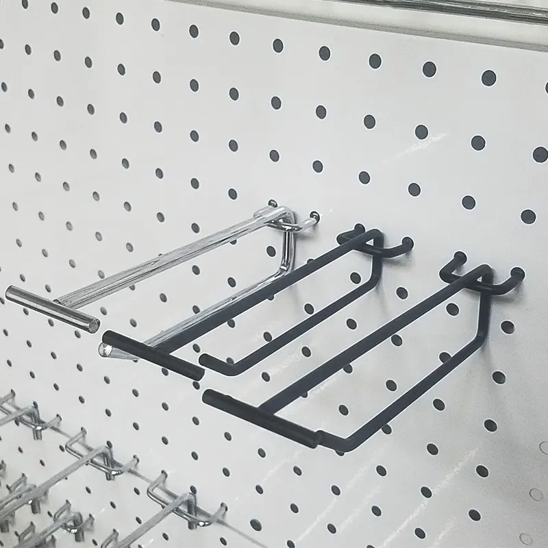 In metallo Cromato display ganci appesi utilizzato pegboard pannello Peg Slat Parete di Vendita Al Dettaglio di vernice ganci