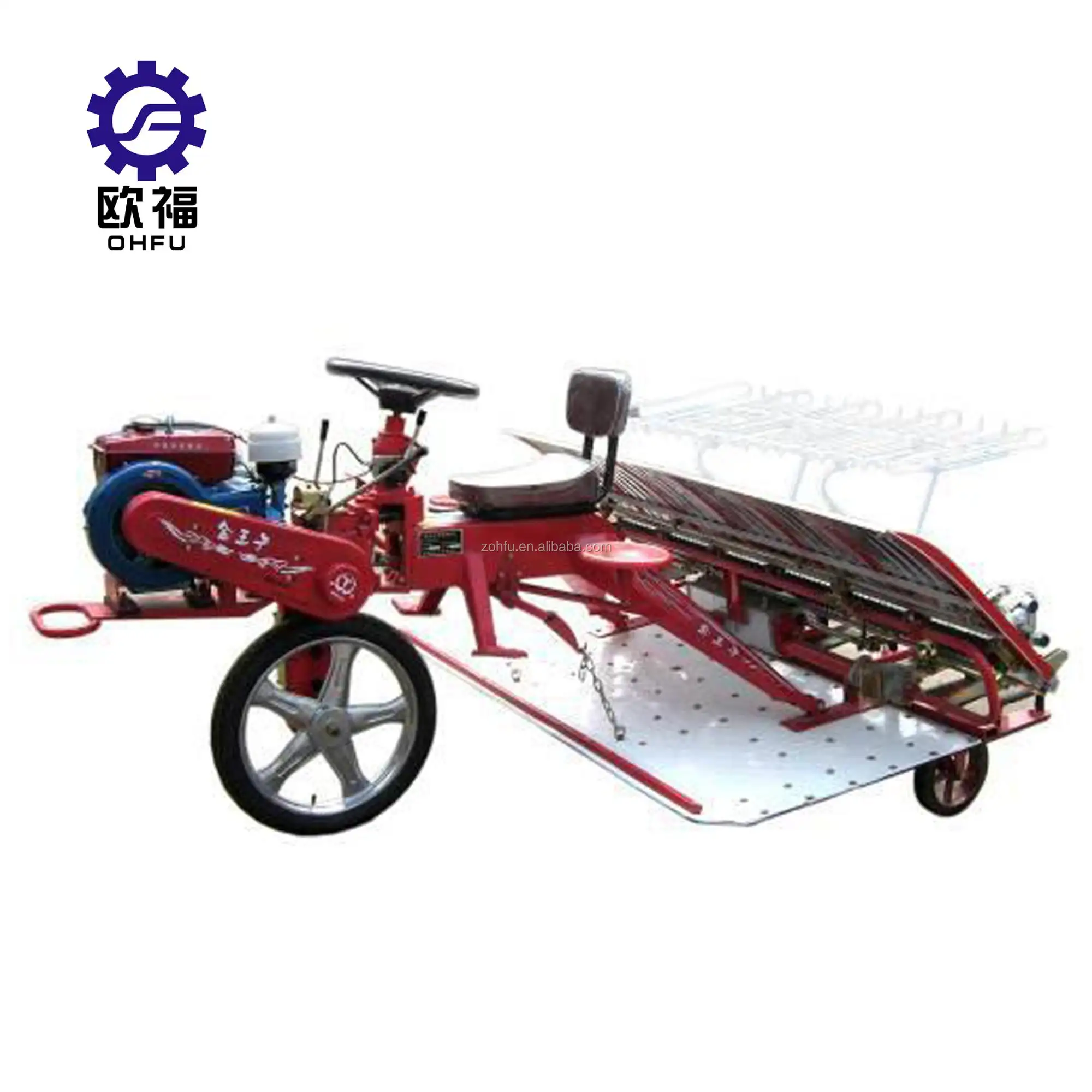 6 filas la siembra de arroz máquina de tractor/arroz transplanter/semillas de arroz máquinas de plantación