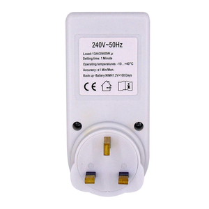 UK British Mini presa elettronica Timer Micro LCD digitale conto alla rovescia interruttore Timer piccolo schermo - Product Image 3