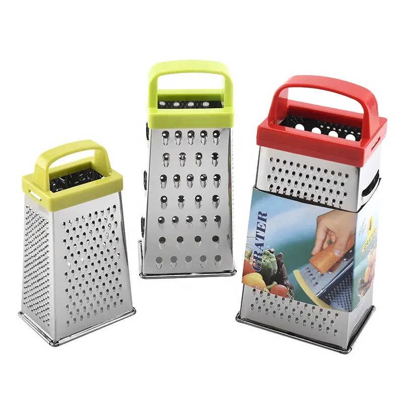ltifunction Fruit And Vegetable Grater cutter For Kitchen 4-sided Stainless Steel Cheese Potato Box Grater With Container