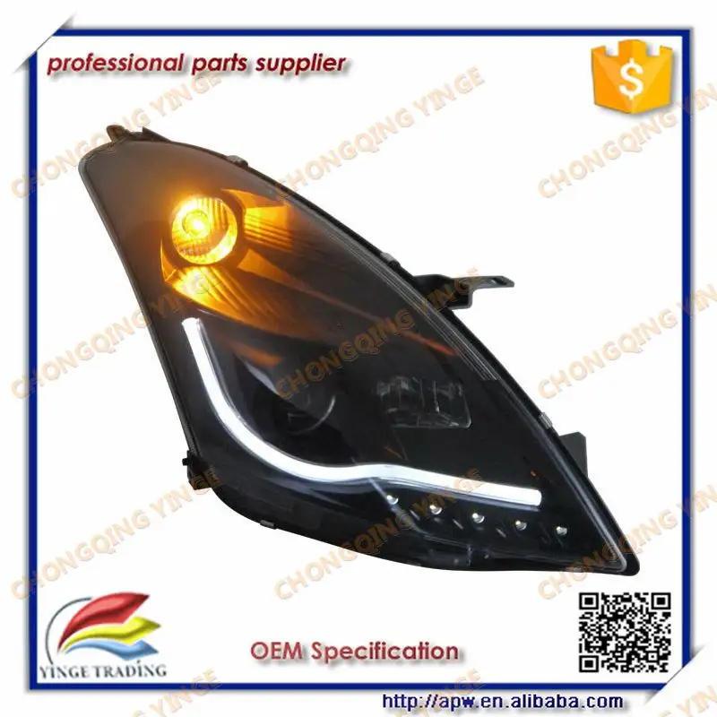 Tira Led para faros delanteros de coche Suzuki Swift 2005, color negro