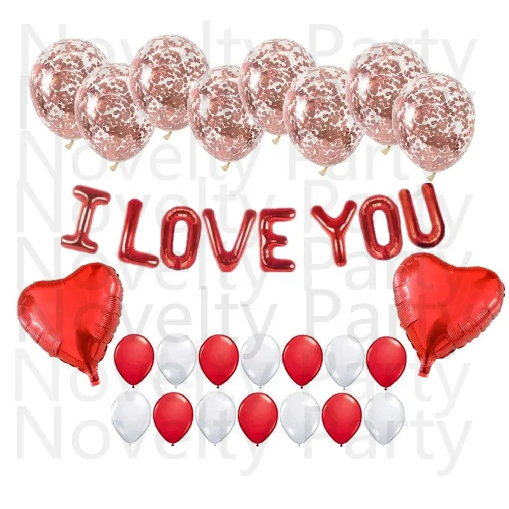 2019 украшения и подарок на день матери I Love You, воздушный шар из алюминиевой фольги для свадьбы, юбилея, Дня матери