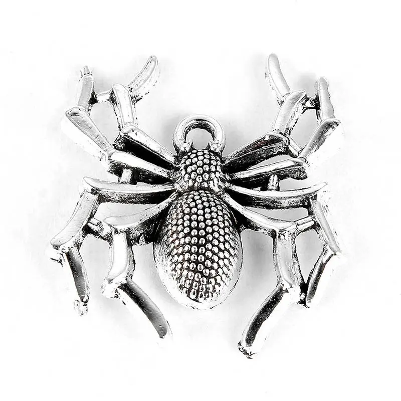 Tibetan Silver 3D Spider Shape Charm Pendant DIY Jewelry Making Gift