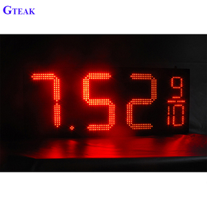 Kunden spezifische wasserdichte Eisens chrank Gas-und Öl schilder für den Außenbereich IR-Steuerung Große 7-Segment-LED-Anzeigetafel 5-stellig - Product Image 2