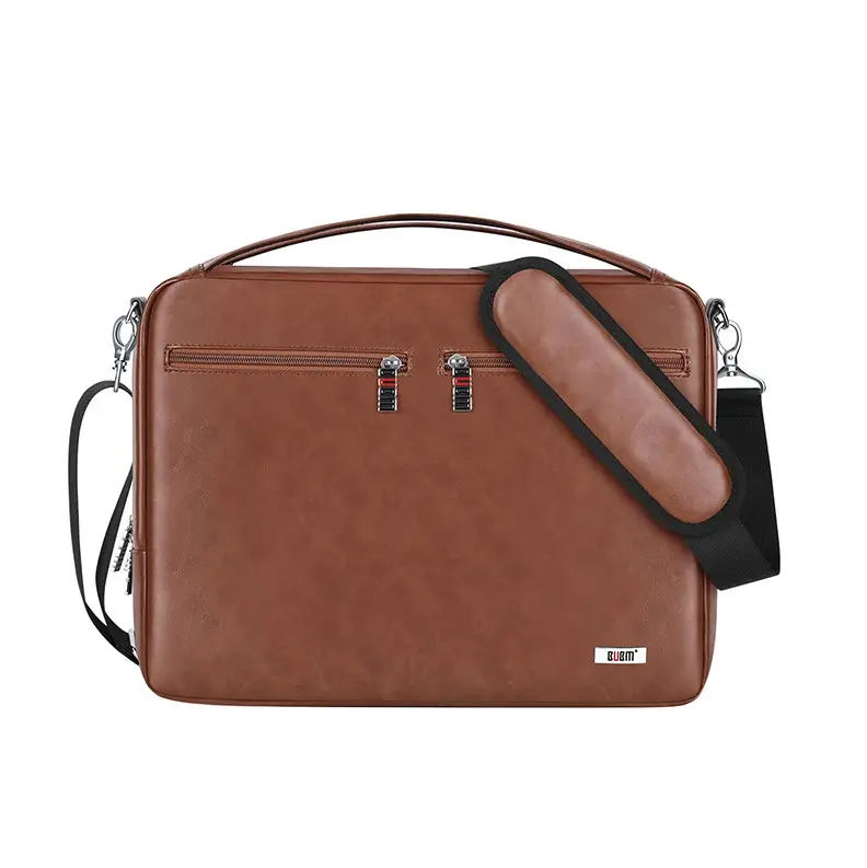 BUBM Business Briefcase Leather Laptop Messenger Bag for Men