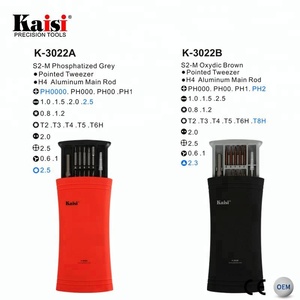 Kaisi cep telefonu araçları tamir kiti S2 çelik malzeme 22 in 1 hassas tornavida ucu seti - Product Image 5