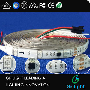 Декоративная светодиодная rgb-лента SK6812 WS2812B WS2813 SMD5050, программируемая светодиодная rgb-лента, адресная светодиодная rgb-лента 2812b, светодиодная цифровая лента - Product Image 4