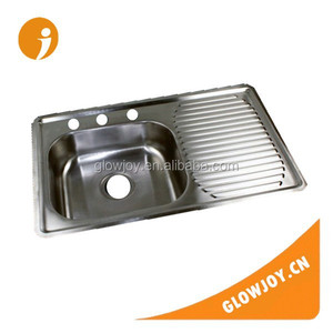 (KS004) 中国制造商廉价不锈钢厨房水槽 - Product Image 1