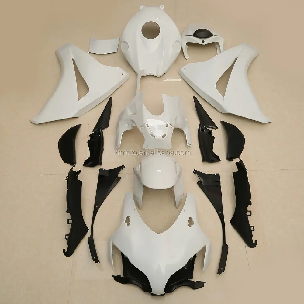 Kit de carenagem injetora abs branco despintado, para honda cbr1000rr 2008-2011