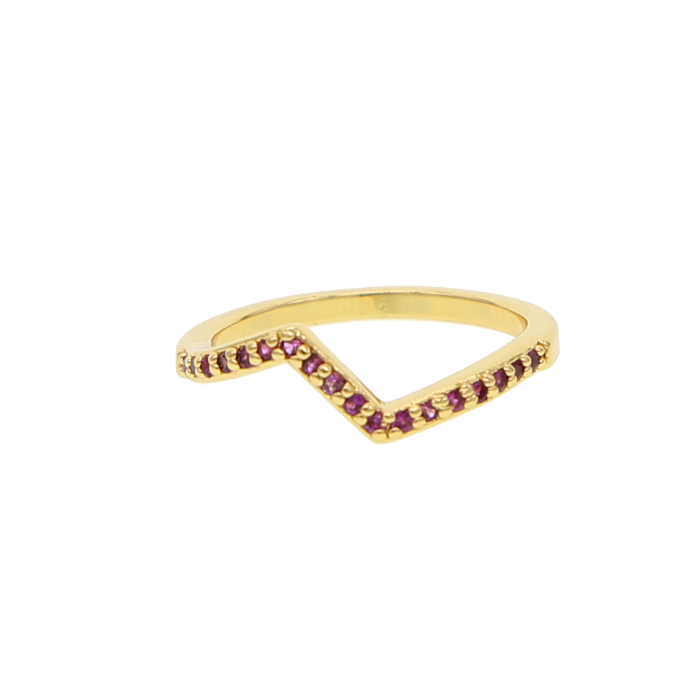 18k gold Red cz