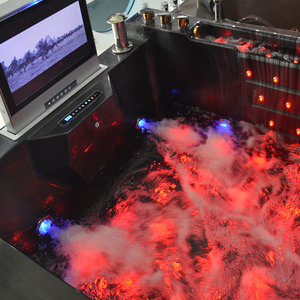 HS-B313 vendita calda idromassaggio vasca da bagno in acrilico con tv, massaggio sessuale funzione vasca da bagno di ghiaccio
