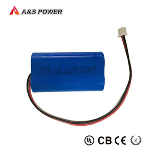 制造商锂离子18650电池组7.4V 2000/2200/2400/2600 mAh <span class=keywords><strong>2S1P</strong></span>定制电池组
