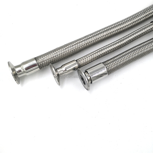 Yumuşak Ptfe tüp 304 esnek Metal hortum flanş vakum paslanmaz çelik esnek hortum