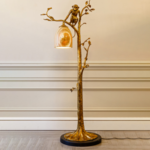 Monkey Antique <strong>Tall</strong> Floor Standing <strong>Lamps</strong> Brass Bronze European E27 Standard Export Carton Custom Size and Color Mid Century <strong>Lamp</strong> - Product Image 3