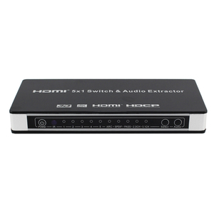 <strong>HDMI</strong> Switcher <strong>5</strong> X1 with Audio Extractor Support RCA L/R <strong>5</strong>.1CH/7.1CH - Product Image 2