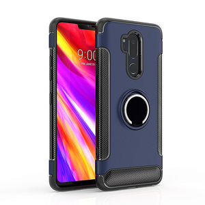 TPU PC碳纤维Ceall手机壳防震翻盖手机后盖，用于<span class=keywords><strong>LG</strong></span> G7手机壳，带环支架