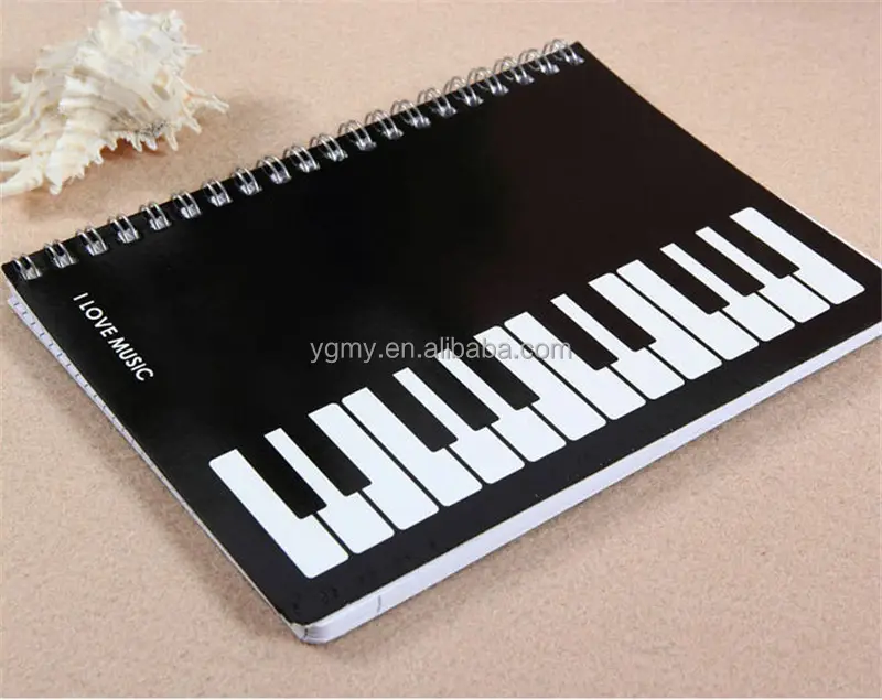 2015 personalità note tastiera del pianoforte 32 k notebook diario notepad musica cancelleria