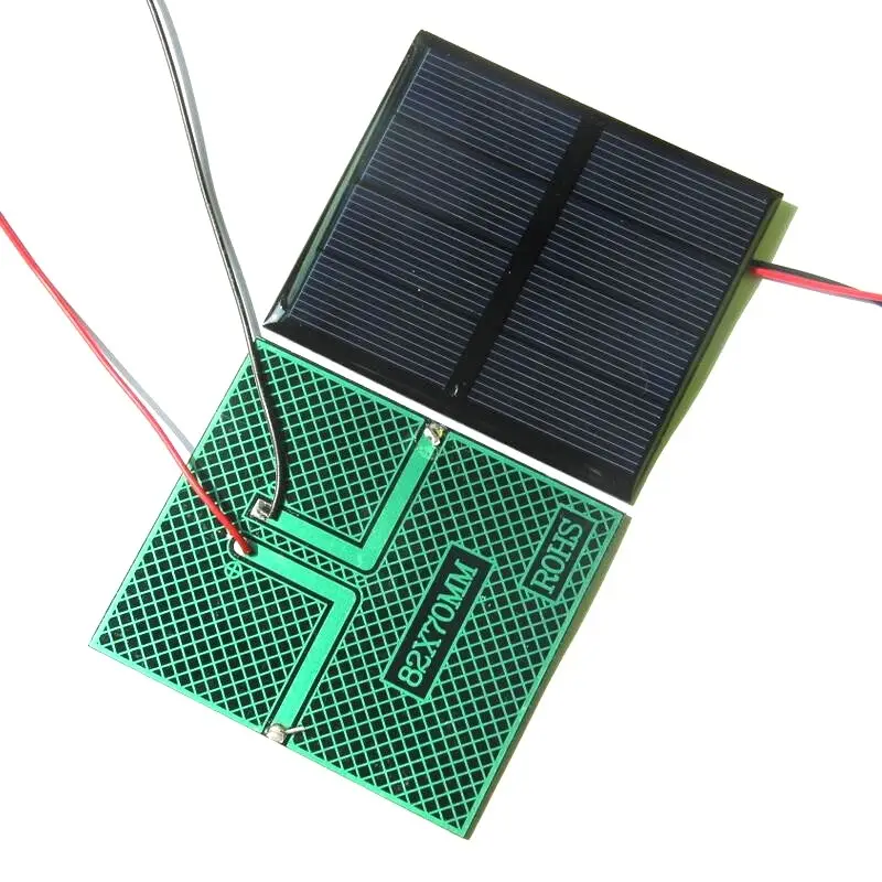 0,6 W 2 V celda Solar epoxi Panel Solar policristalino de módulo + Cable para 1,2 v cargador de panel solar precio en el Pakistán