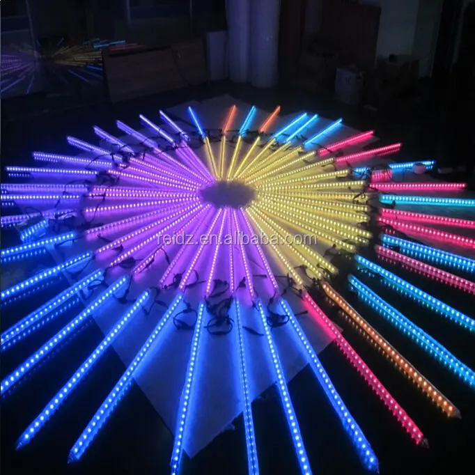 Tubo de iluminação 360 graus, tubo de iluminação para palco, várias cores, led, tubo de pixel