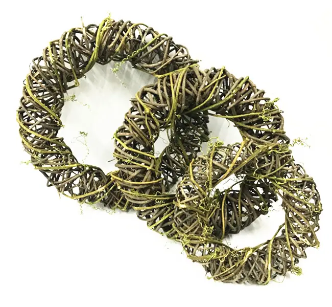 Naturel vigne couronne de rotin anneaux pour florale naturelle anneaux floraux