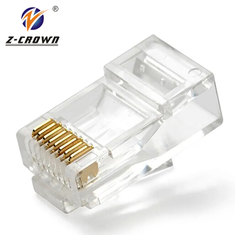 Conector Cat6 RJ45, amp, 8 pines, rj45, enchufe dorado