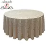 AL2019-TC08 Factory wholesale velvet champagne wedding table cloth round