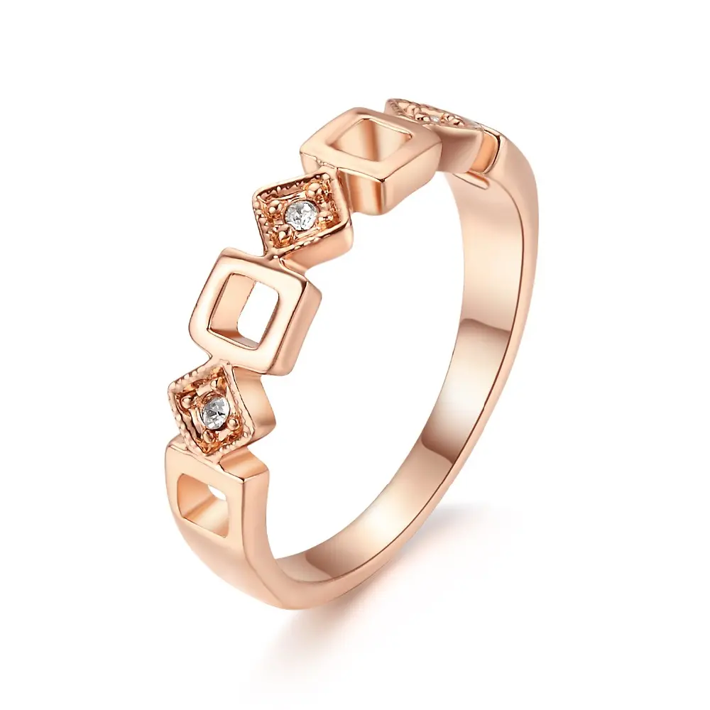 Наивысшего качества; Классическая, покрытой 18 К золотом и с покрытием из белого золота CZ бриллиант обручальное кольцо для женщин, оптовая R197