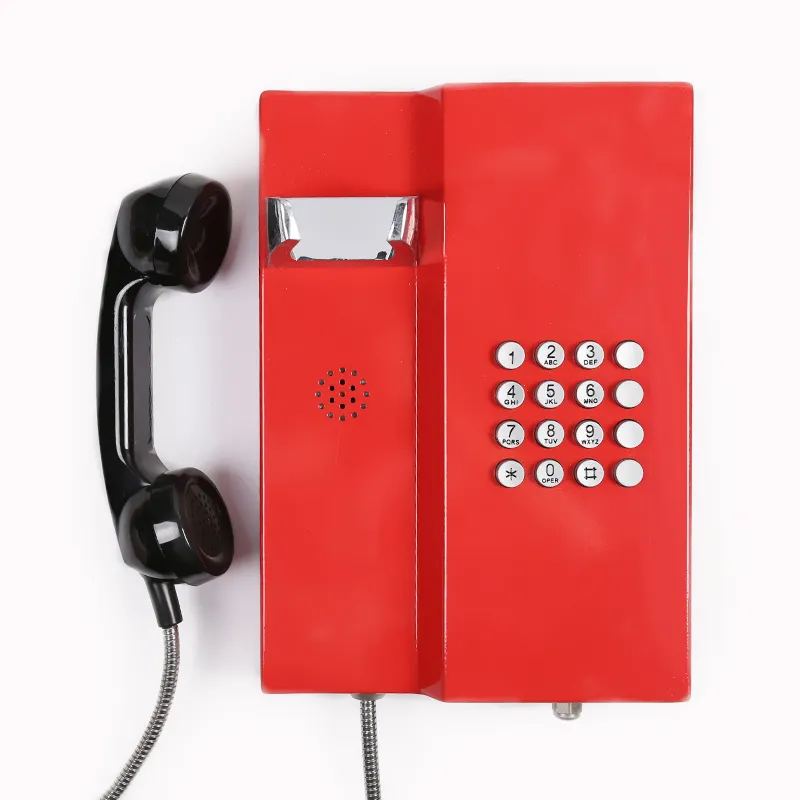 Teléfono VOIP de acero laminado, resistente a la intemperie, para cabina telefónica, teléfono de emergencia