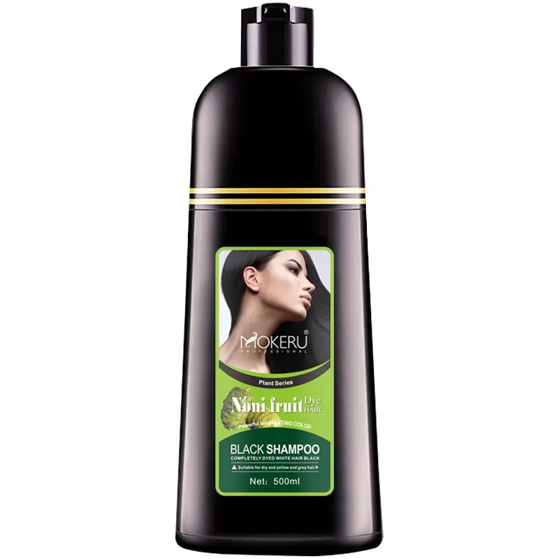 Mokeru Plant Series Noni Fruit Hair Dye potente Shampoo nero a lunga durata colore completamente tinto capelli bianchi Shampoo nero