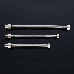 Fabrika toptan fiyat ücretsiz örnek güney amerika F1/2 x M1/2 alüminyum veya paslanmaz çelik tel örgülü esnek Metal hortum