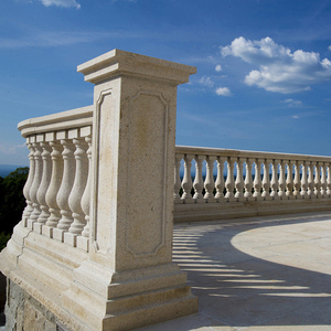 Oyma Avrupa kırmızı granit korkuluk villa balkon için merdiven süs - Product Image 4
