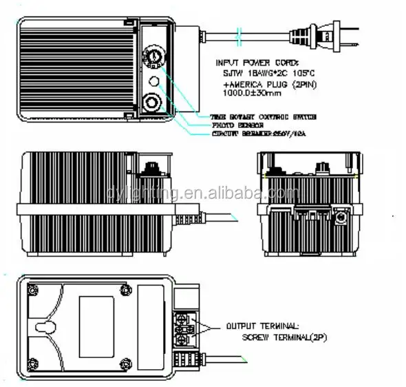 Transformateur de tension 12V, accessoires ménager, avec capteur PHOTO, minuterie pour éclairage de paysage