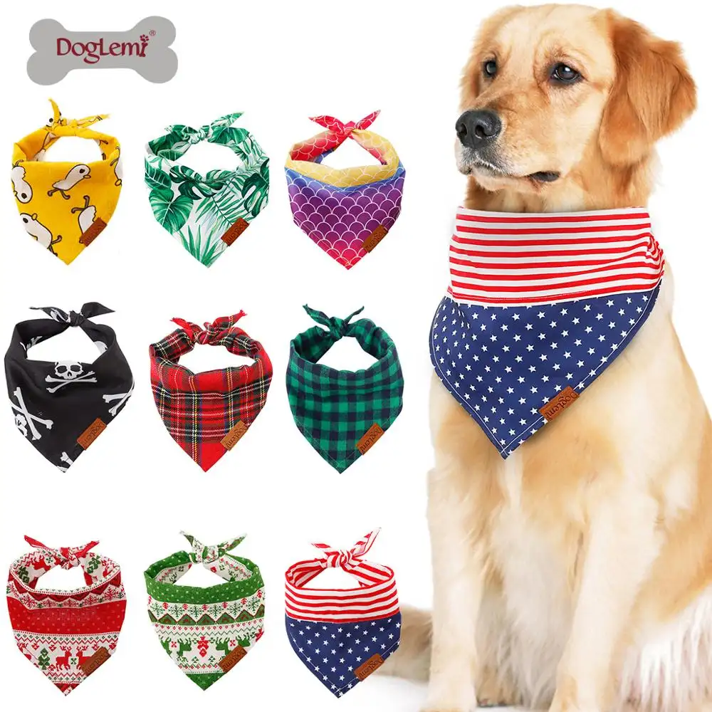 Foulard triangulaire pour chien, bandana, décoration pour animaux de compagnie, vente en gros