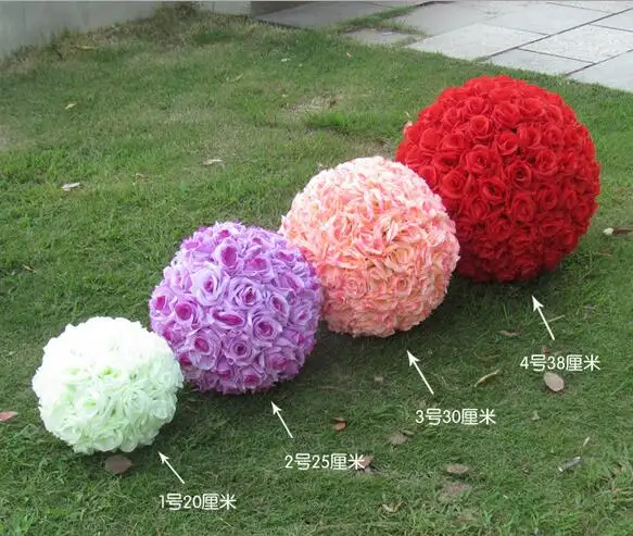 Bola de flores artificiales de 12 pulgadas, Bola de flores artificiales para boda, decoración de jardín