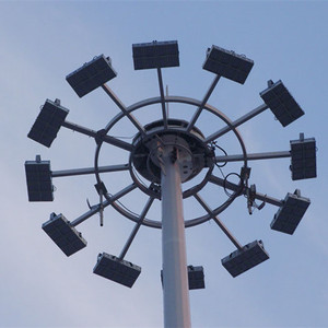 מכירה לוהטת שמש מגדל מנורת רחוב led אור עבור פופולרי גבוהה תורן אור מוט