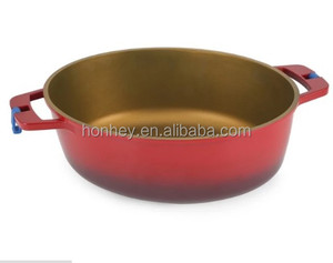 Nhôm Không Dính Gốm Hình Bầu Dục Thổ Nhĩ Kỳ Roaster Die Cast Soong Gold Coast Cookware Set - Product Image 3