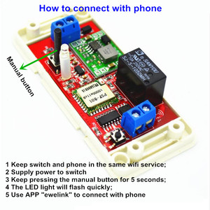1CH 7 v 9 v 12 v 24 v DC Interruttore WiFi Relè Modulo di Controllo per Telefono Domotica Su Android e IOS per la Luce Porta Del Garage di casa intelligente - Product Image 6